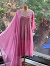 Pink Mul Beads Work Suit