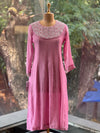 Pink Mul Beads Work Suit