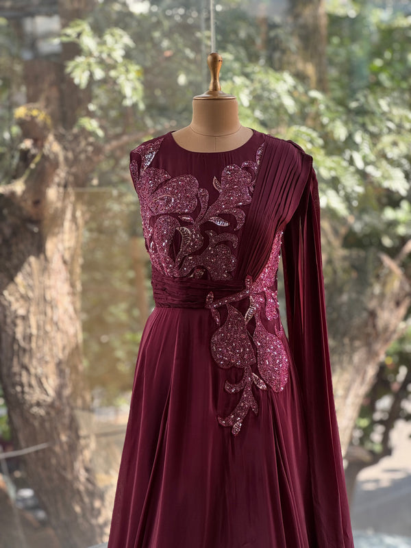 Wine Cocktail Gown