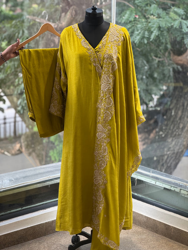 Green Intricate Work Dupatta Set