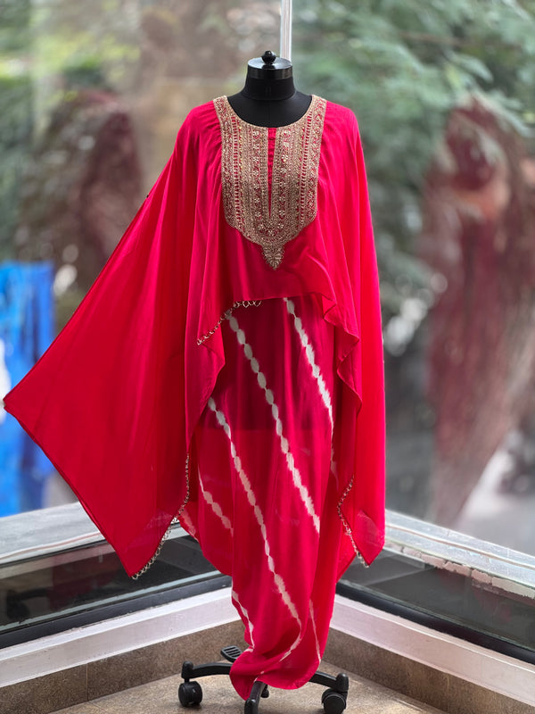 Pink Cowl Dress