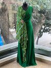 Green Bandhej Gown