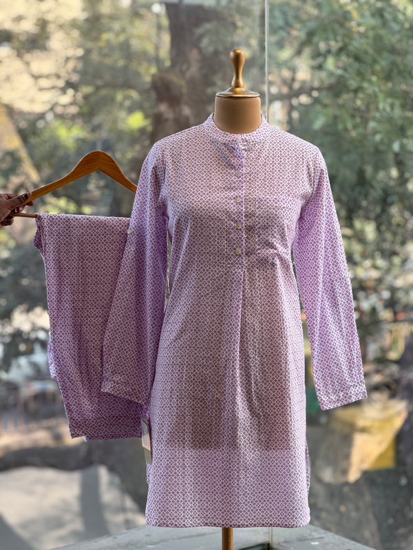 Light Purple Printed Co Ord