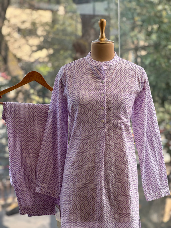 Light Purple Printed Co Ord