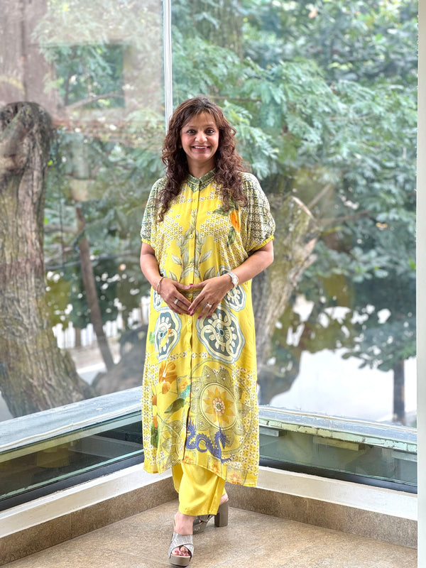 Yellow Printed Co Ord