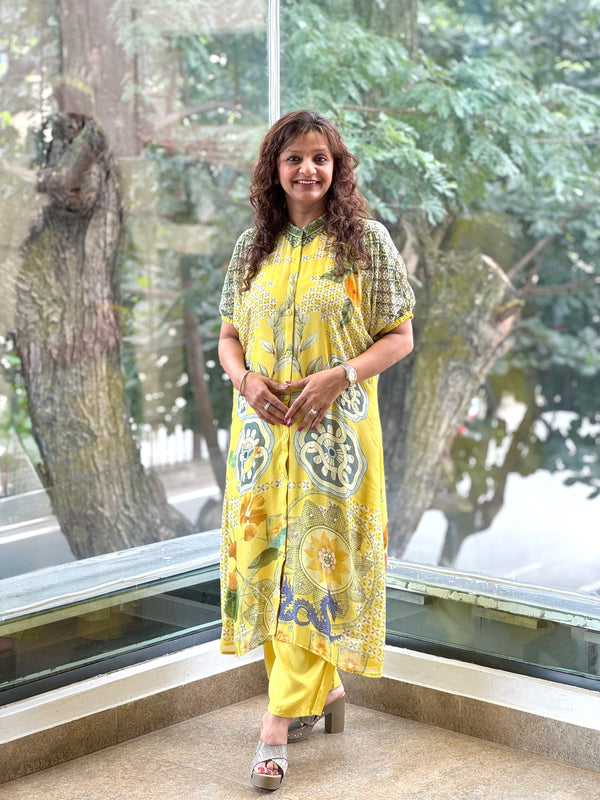 Yellow Printed Co Ord