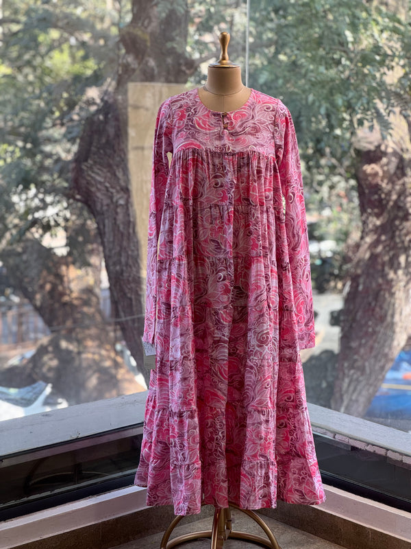 Pink Chudi Sleeves Tunic
