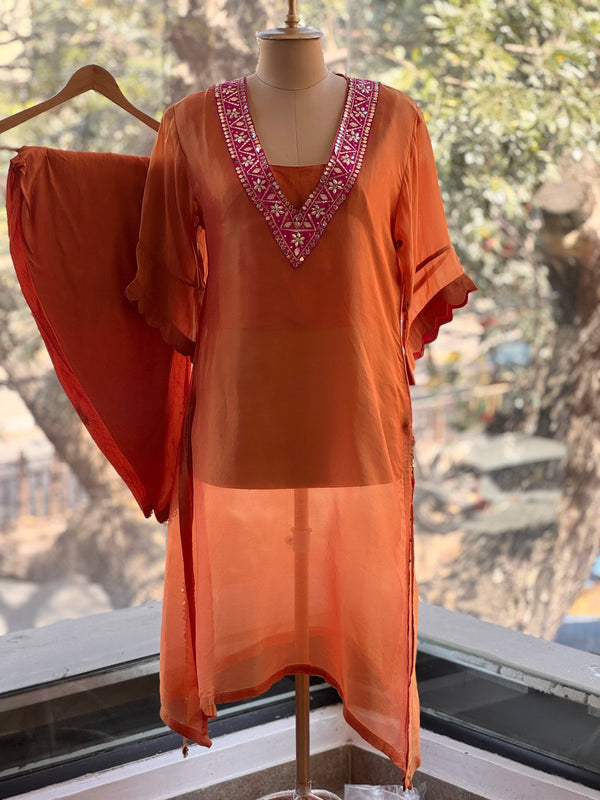 Orange Tissue Co Ord