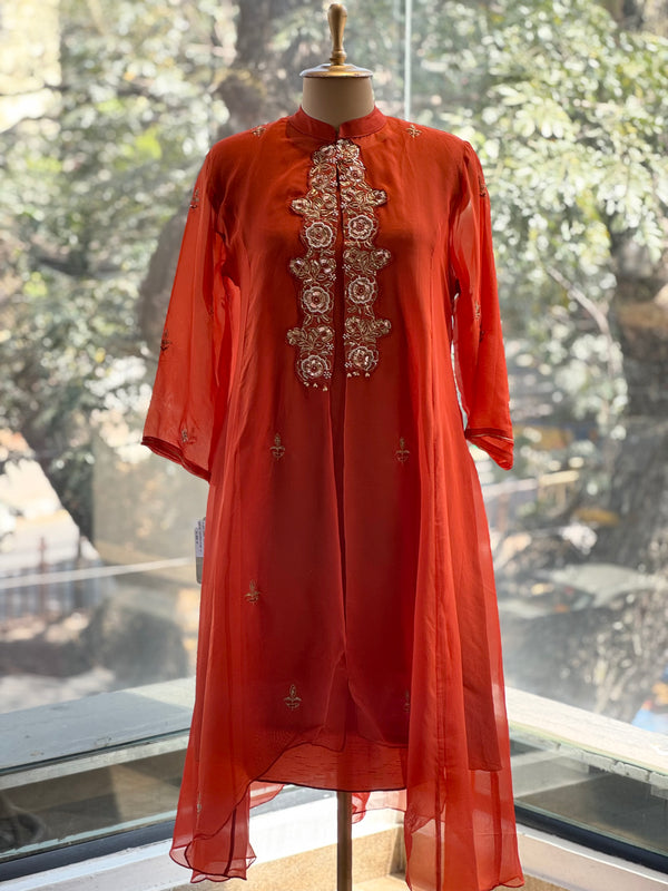 Orange Asymmetrical Co Ord