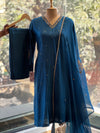 Blue Dupatta Set