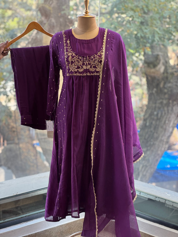 Purple Yolk Work Suit