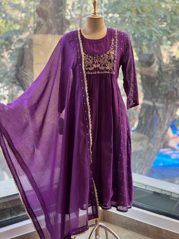 Purple Yolk Work Suit