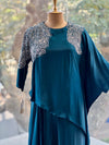 Blue One Side Kaftan Tunic