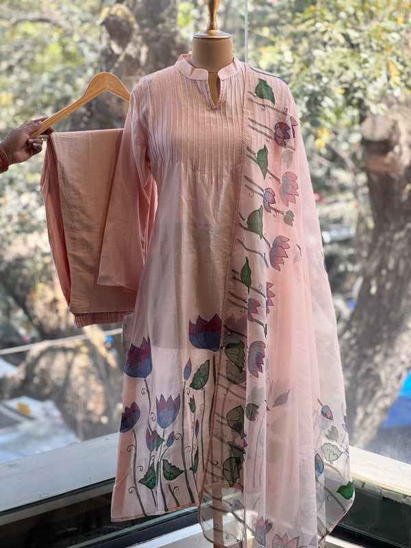 Peach Hand Painted Suit