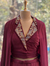 Maroon Palazzo Set