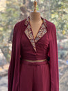 Maroon Palazzo Set