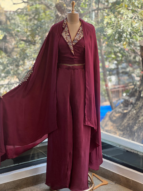 Maroon Palazzo Set