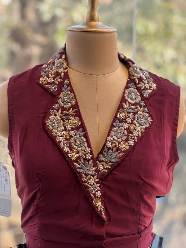 Maroon Palazzo Set