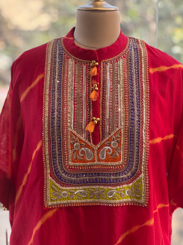 Red Leheriya Co Ord