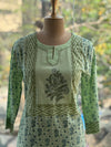 Green Block Printed Dupatta Set