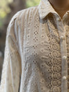 Half White Schiffli Co Ord