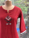 Maroon Mirror Work Co Ord
