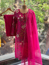 Pink Mul Embroidery Suit