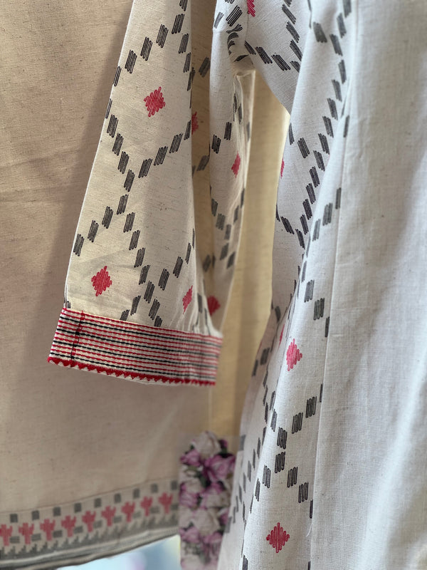 Cream V Neck Co Ord