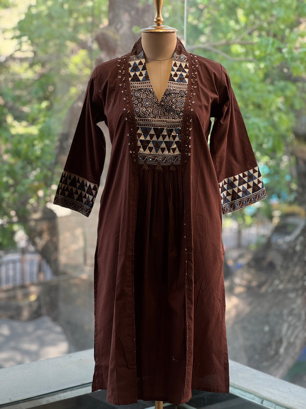 Dark Brown Dupatta Set