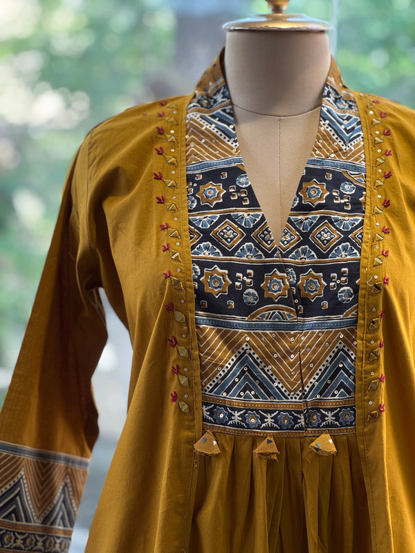 Mustard Yellow Dupatta Set