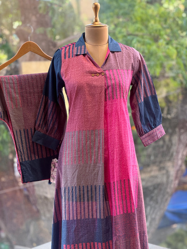 Pink Color Block Co Ord
