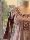 Brown Mirror Work Suit