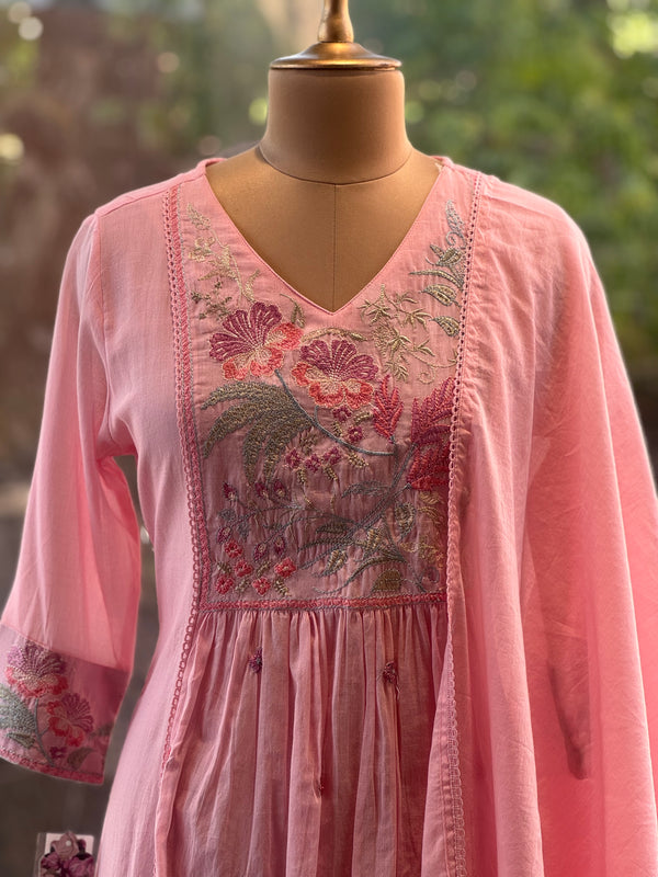 Light Pink Embroidered Suit