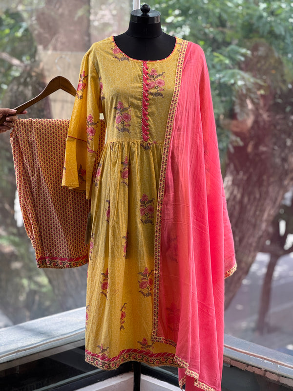 Yellow Dupatta Set