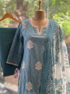 Blue Kota Dupatta Set