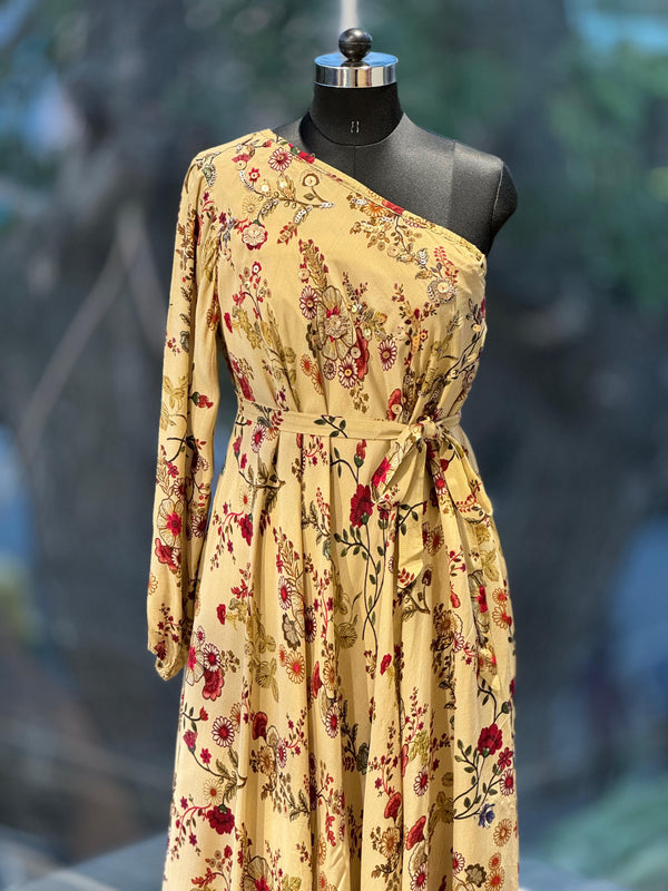 Beige Floral Tunic