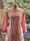 Pink Bird Embroidered Palazzo Set