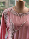 Pink Bird Embroidered Palazzo Set