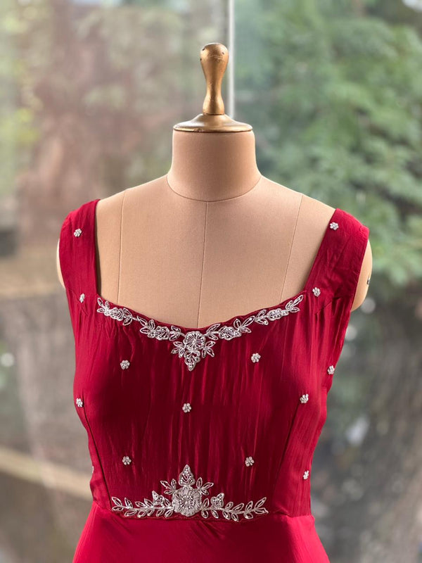 Red Jacket Style Gown