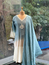 Blue Shaded Crush Dupatta Set