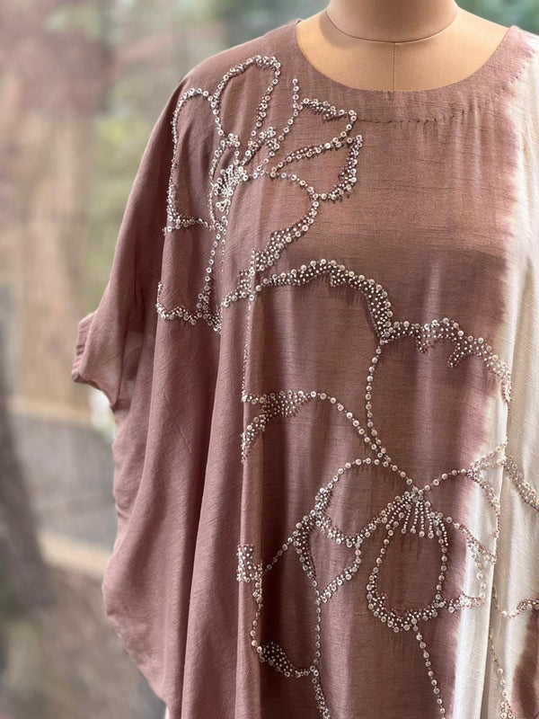 Brown Shaded Kaftan Co Ord