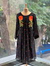 Black Floral Embroidered Co Ord