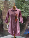 Mauve One Side Embroidered Co Ord
