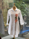 Half White One Side Embroidered Co Ord