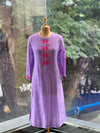 Purple Embroidered Dupatta Set