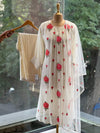 Half White Hand Weaving Suit