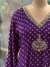 Purple Bandhej Dupatta Set