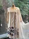 Half White Floral Patch Work Suit