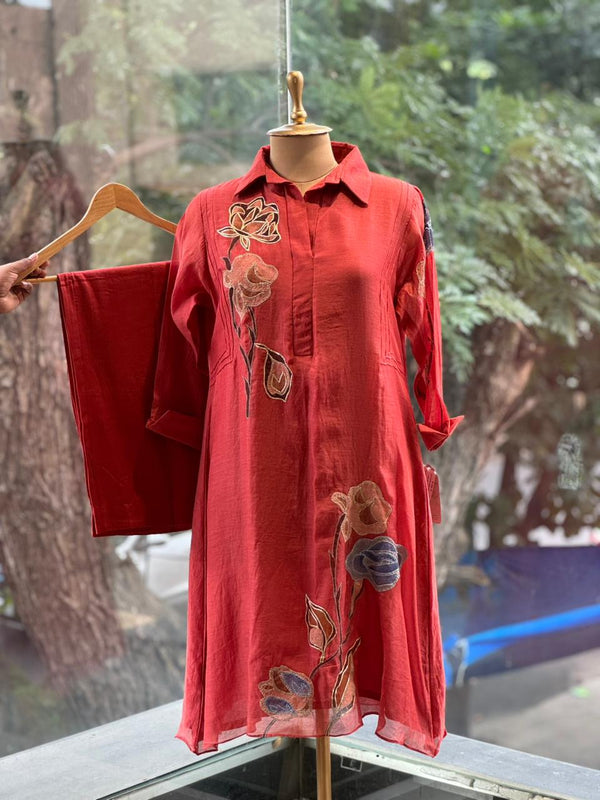 Rust Patch Work Co Ord