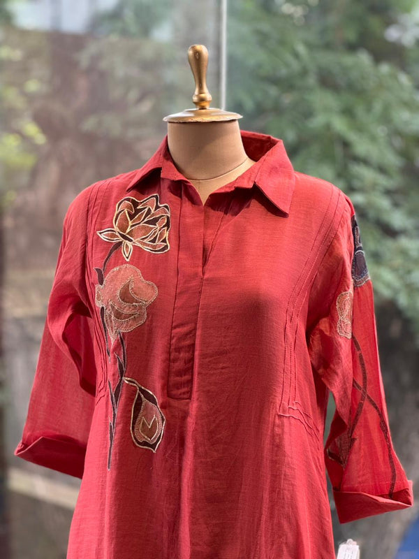 Rust Patch Work Co Ord